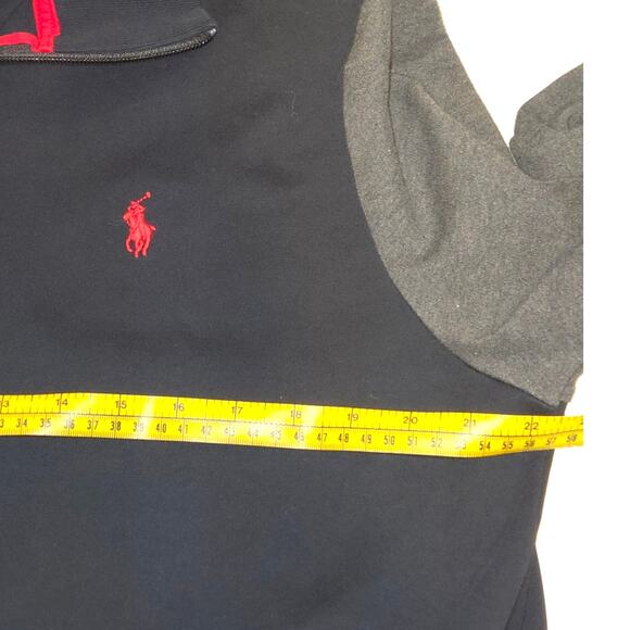 Polo Ralph Lauren Colorblock Full Zip Jacket Black Gray Red Pony Men’s Large - Picture 7 of 9